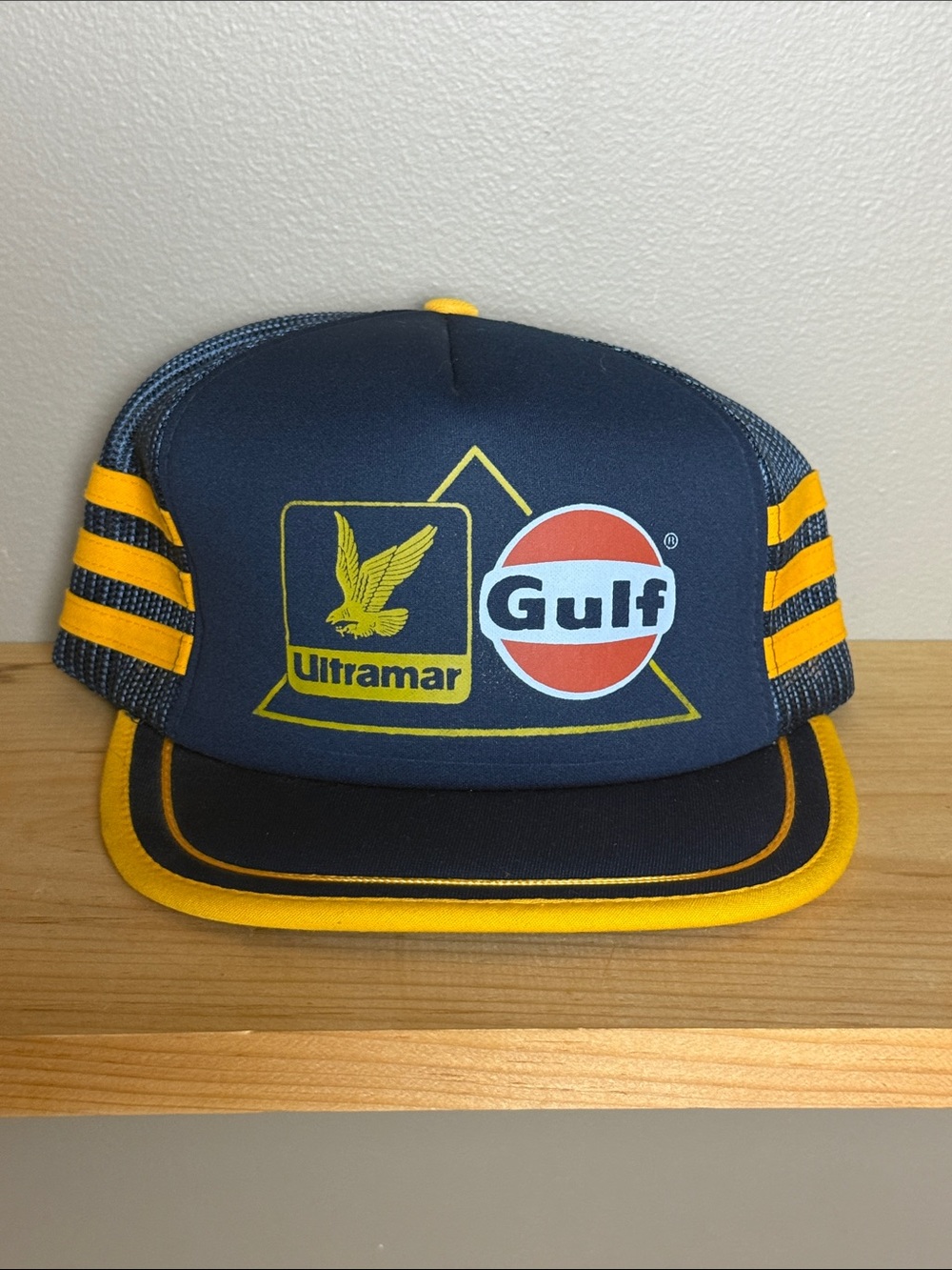 Gulf Ultramar Vintage Navy & Yellow Trucker Hat